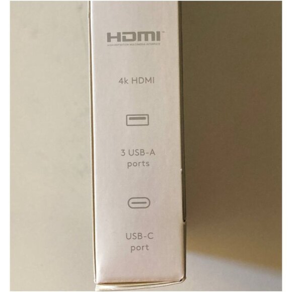 heyday USB-C Hub Adapter Stone White Multiport Expansion Device - Picture 2 of 6